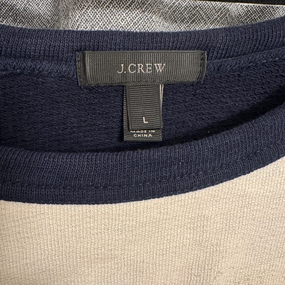 J. Crew Navy and Cream Knit Top - Picture 3 of 4